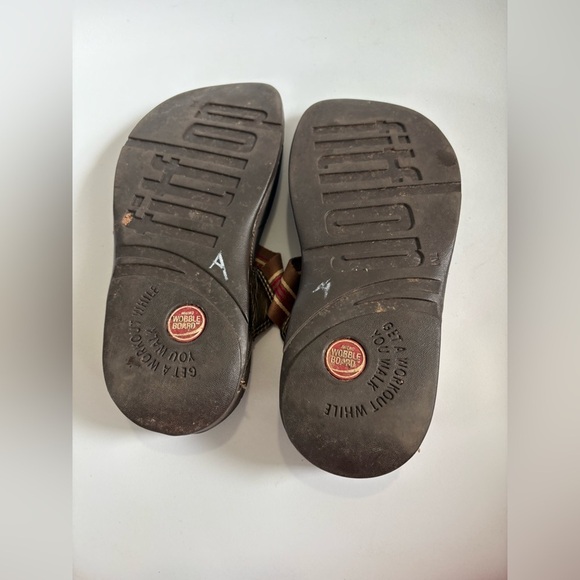 FitFlop Walkstar brown slide thong wedge sandals size 37 - Picture 5 of 7